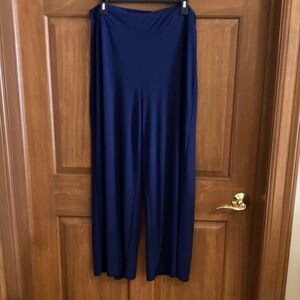 Ashley Blue Wide-Leg Navy Palazzo Pants